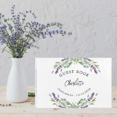 Bevestiging lavender violet florals eucalyptus gastenboek