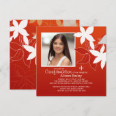 Bevestiging Lily Religieuze Fotouitnodiging Kaart (Voorkant / Achterkant)