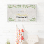 Bevestiging Marble Greenery Kalligrafie Welkom Spandoek (Insitu)