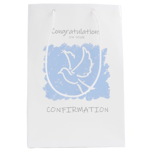 Bevestiging medium geschenkzak - blauw medium cadeauzakje (Voorkant)