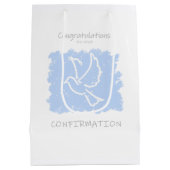 Bevestiging medium geschenkzak - blauw medium cadeauzakje (Achterkant)