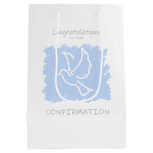 Bevestiging medium geschenkzak - blauw medium cadeauzakje (Achterkant)