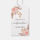 Bevestiging meisje pampas gras blush Dank je Cadeaulabel (Voorkant)