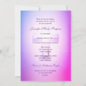 Bevestiging met gloeiend kruis in regenboogkleuren kaart (Achterkant)