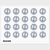 Bevestiging met strepen ronde sticker (Vel)