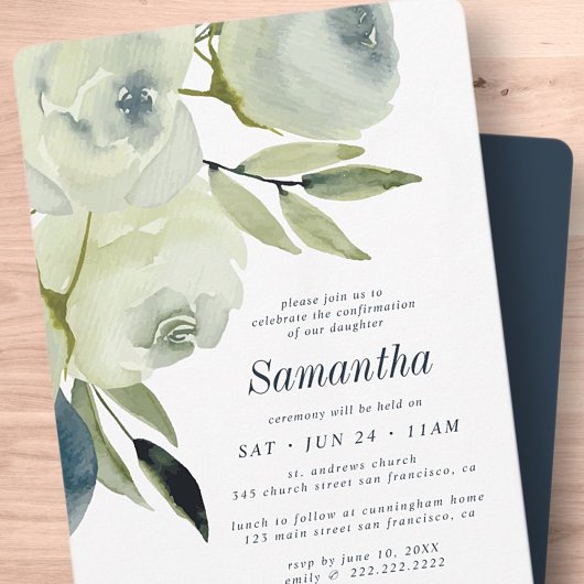 Bevestiging Moderne Waterverf Bloem aanjagen Kaart