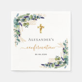 Bevestiging monogram eucalyptus greenery servet (Voorkant)