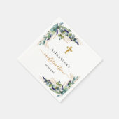 Bevestiging monogram eucalyptus greenery servet (Hoek)