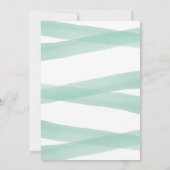 Bevestiging, Munt groene Waterverf Uitnodiging (Achterkant)