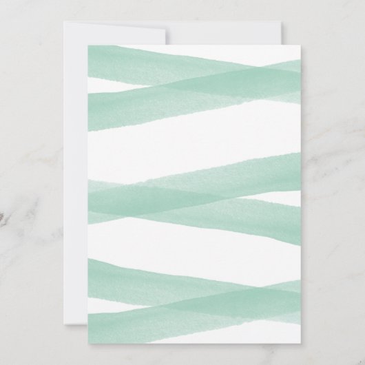 Bevestiging, Munt groene Waterverf Uitnodiging (Achterkant)