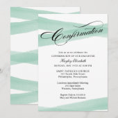 Bevestiging, Munt groene Waterverf Uitnodiging (Voorkant / Achterkant)