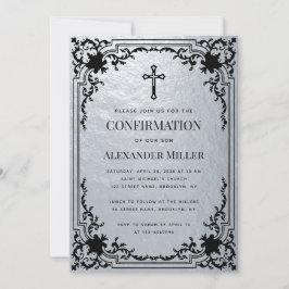 Bevestiging Nep Zilver Metaal Kleur Vintage Kruis Kaart