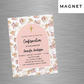 Bevestiging pampas bloemen roos gouden uitnodiging magneet