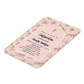 Bevestiging pampas floral roos gouden uitnodiging magneet (Linkerzijde)