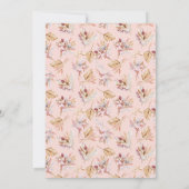 Bevestiging pampas grasbloemen roos gouden boho kaart (Achterkant)