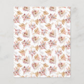 Bevestiging pampas roos gouden bloemenuitnodiging flyer (Achterkant)