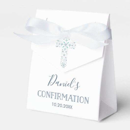 Bevestiging Party Favor Box - Blauw, Groen Kruis Bedankdoosjes (Voorkant Zijde)