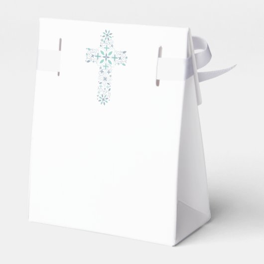 Bevestiging Party Favor Box - Blauw, Groen Kruis Bedankdoosjes (Achterkant)