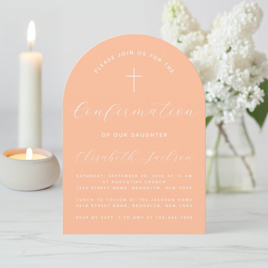 Bevestiging Peach Arch Modern Simple Script Cross Kaart