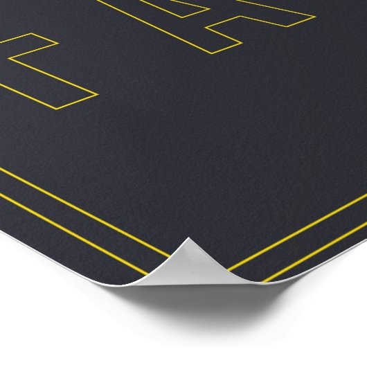 Bevestiging poster gele origami beer (Hoek)