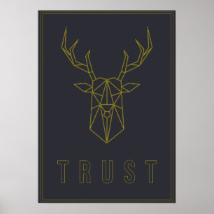 Bevestiging poster van een origamiherentrust