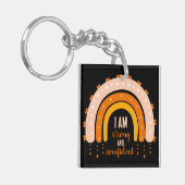 BEVESTIGING QUOTE REGENBOOG BOHO KLEUR ZWART SLEUTELHANGER (Voorkant Links)