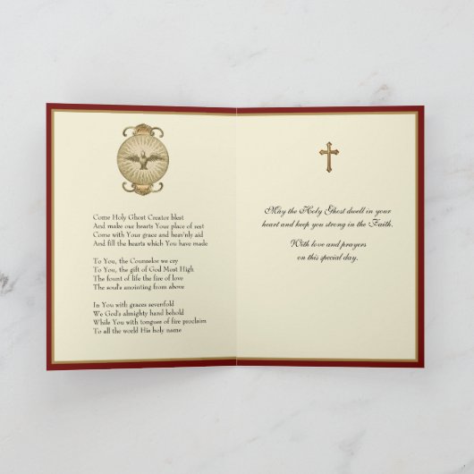 Bevestiging Religieus gebed Feestdagen Kaart (Binnen)