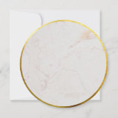 Bevestiging Ronde Faux Gold Folie Marmeren Script Kaart (Achterkant)