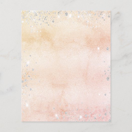 Bevestiging roos florale eucalyptusuitnodiging (Achterkant)