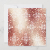 Bevestiging, Roos Gold en Blush Floral Kaart (Achterkant)