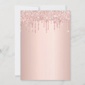 Bevestiging roos goud glitter druppelt meisje kaart (Achterkant)