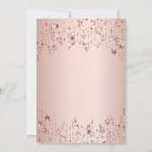 Bevestiging roos gouden sterren meisje luxe kaart (Achterkant)