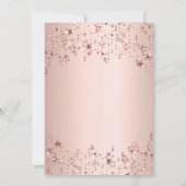 Bevestiging roos gouden sterren meisjesscript kaart (Achterkant)