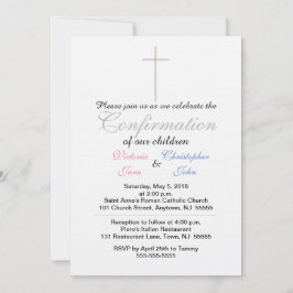 Bevestiging roze blauwe tweelingen kaart