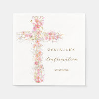 Bevestiging roze bloemen kruis