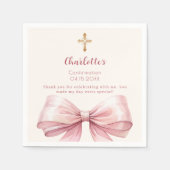 Bevestiging roze boogcrème cross girl servet (Voorkant)