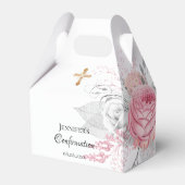 Bevestiging roze floral Silmodern meisje Bedankdoosjes (Achterkant)