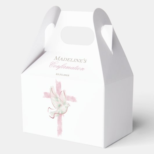 Bevestiging roze kruis bedankdoosjes (Voorkant)