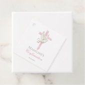 Bevestiging roze kruis bedankjes labels (In situ)