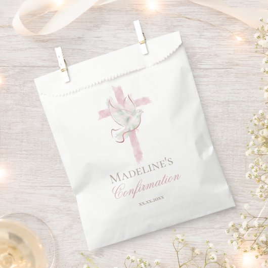 Bevestiging roze kruis bedankzakje (Geknipt)