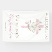 Bevestiging roze kruis spandoek (Horizontaal)