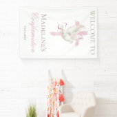 Bevestiging roze kruis spandoek (Insitu)