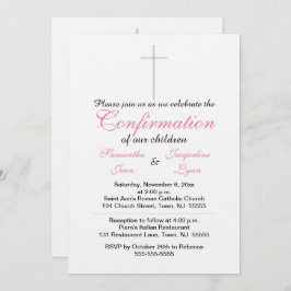 Bevestiging roze tweelingen kaart