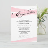 Bevestiging, Roze Waterverf Uitnodiging van het Li (Staand voorkant)