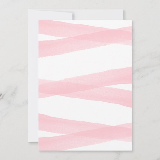 Bevestiging, Roze Waterverf Uitnodiging van het Li (Achterkant)