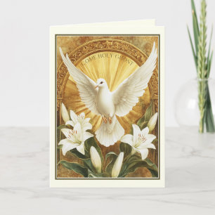 Bevestiging Sacrament Heilige Geest Witte Lelies Kaart