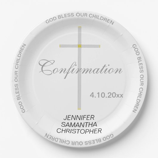 Bevestiging Silver Cross Triplet NAMEN Papieren Bordje (Voorkant)