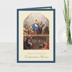 Bevestiging Sponsor Bedankt Religieus   Feestdagen Kaart
