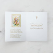 Bevestiging Sponsor Bloemenkruis Gebed Feestdagen Kaart (Binnen)