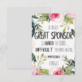 Bevestiging Sponsor Cadeau Echt geweldige sponsor (Voorkant / Achterkant)